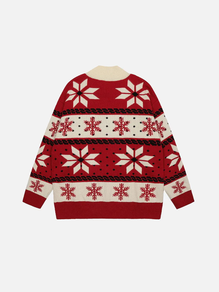 Zwoyren Fair Isle Graphic Cardigan