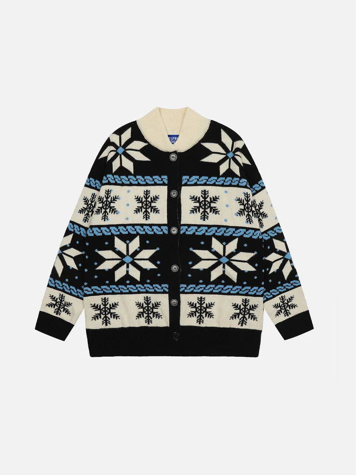 Zwoyren Fair Isle Graphic Cardigan