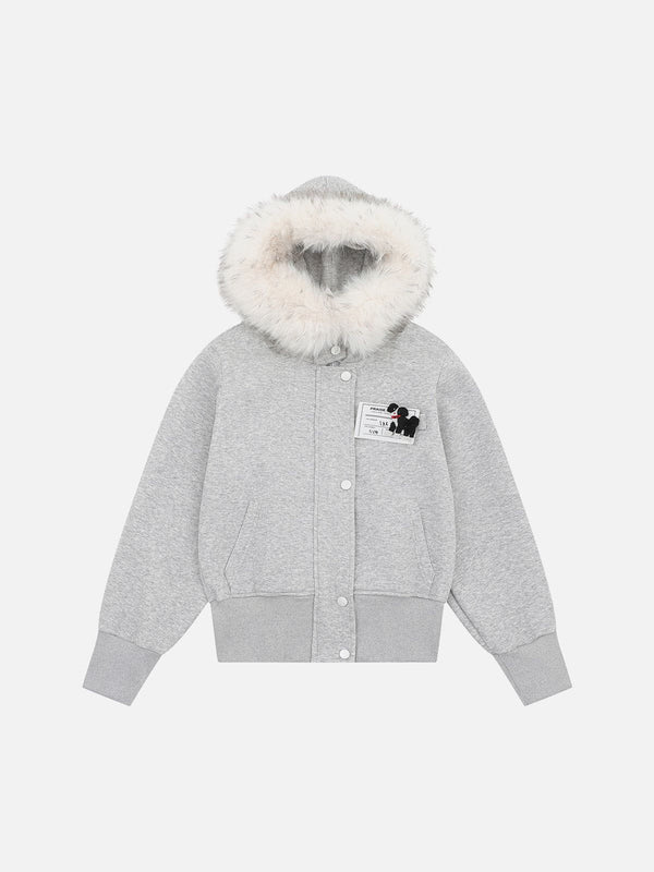 Zwoyren Fur Collar Hoodie