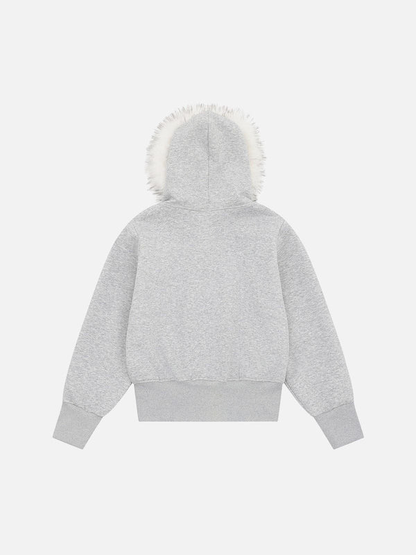Zwoyren Fur Collar Hoodie