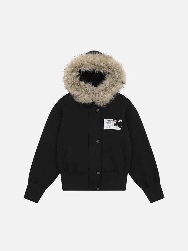 Zwoyren Fur Collar Hoodie