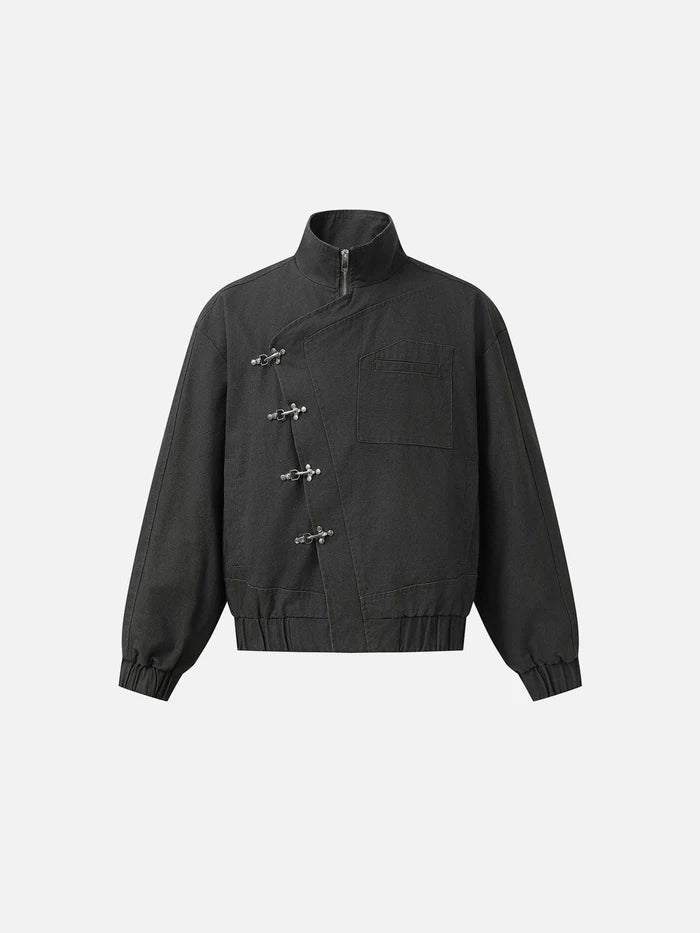 Zwoyren Metal Button Boxy Jacket
