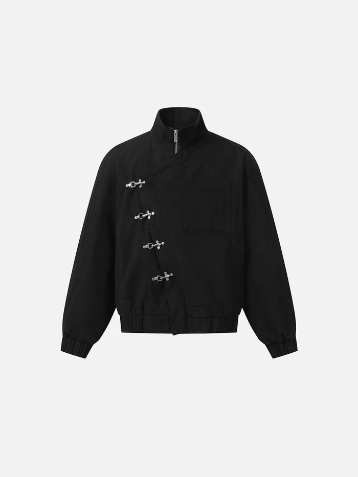 Zwoyren Metal Button Boxy Jacket