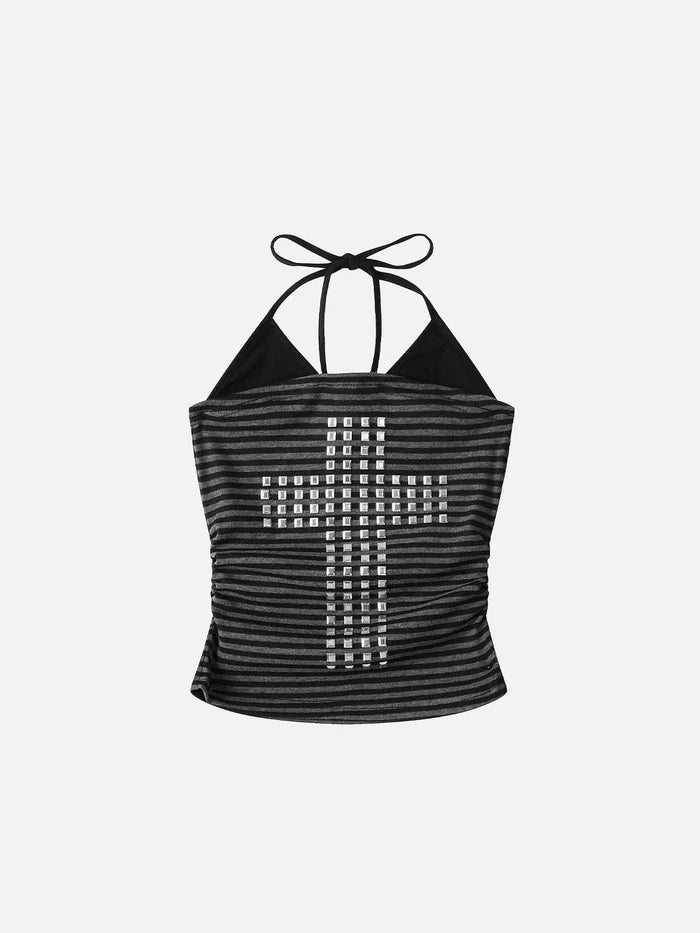 Zwoyren Halter Studded Cami Top