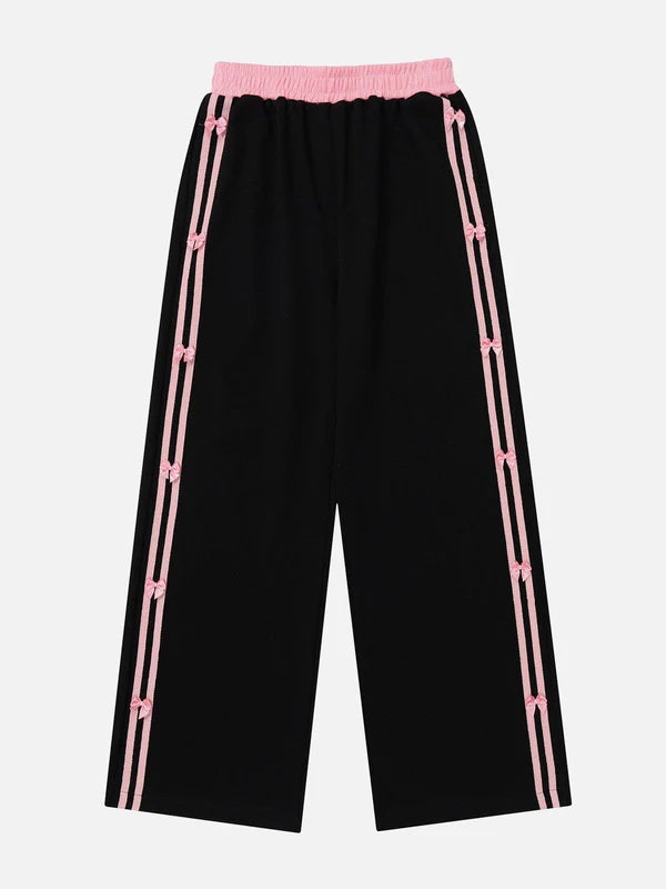 Zwoyren Bow Stripe Sweatpants