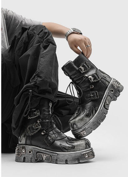 Zwoyren Vintage Punk Platform Boots