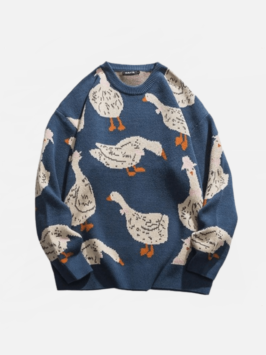 Cartoon Goose Knitted Sweaters