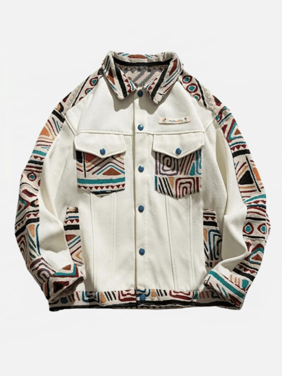 Pattern Printed Vintage Jacket