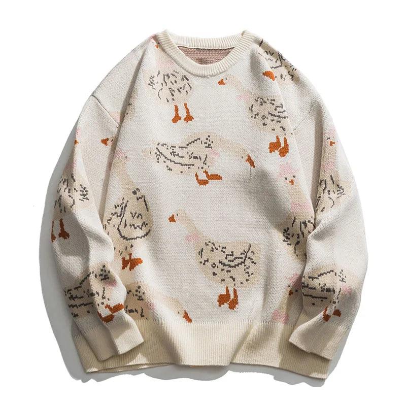 Cartoon Goose Knitted Sweaters