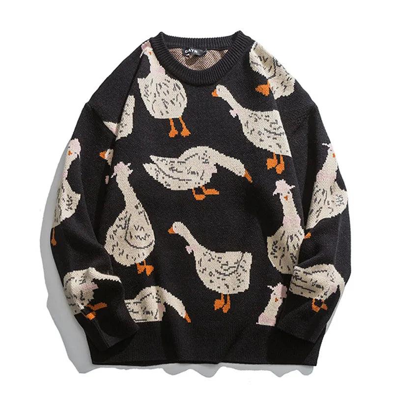 Cartoon Goose Knitted Sweaters