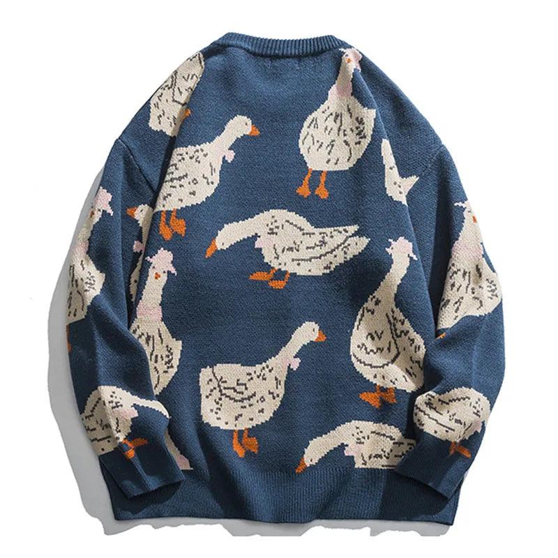 Cartoon Goose Knitted Sweaters