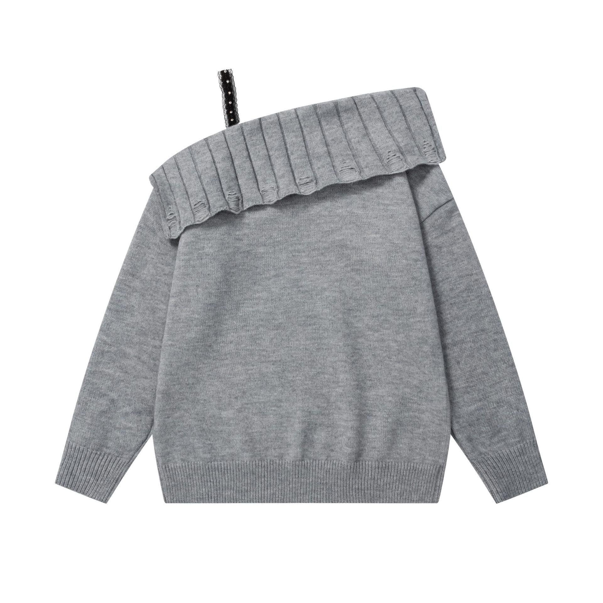Zwoyren One-Shoulder Knit Sweater