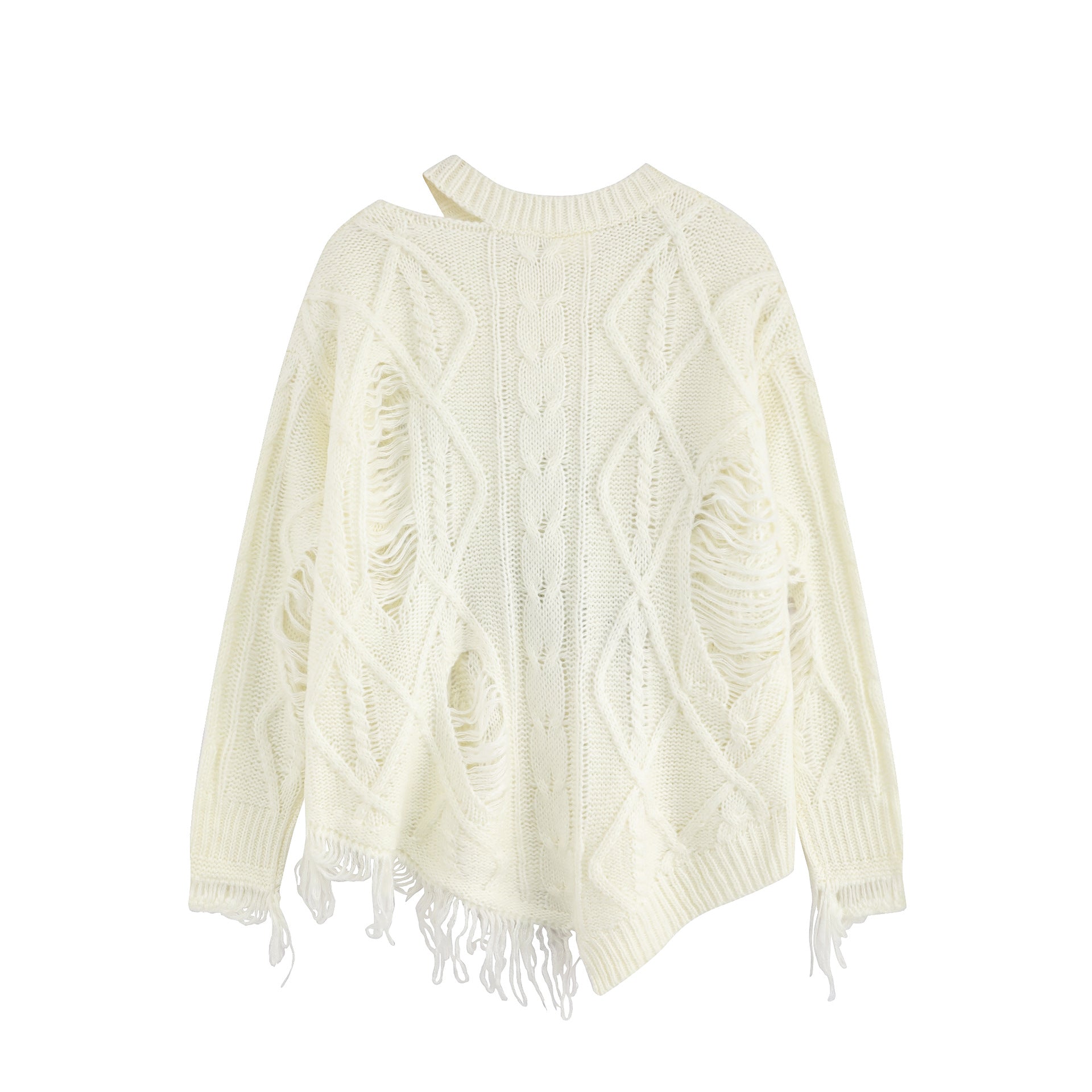 Zwoyren Acedemiz Distressed Knit Sweater