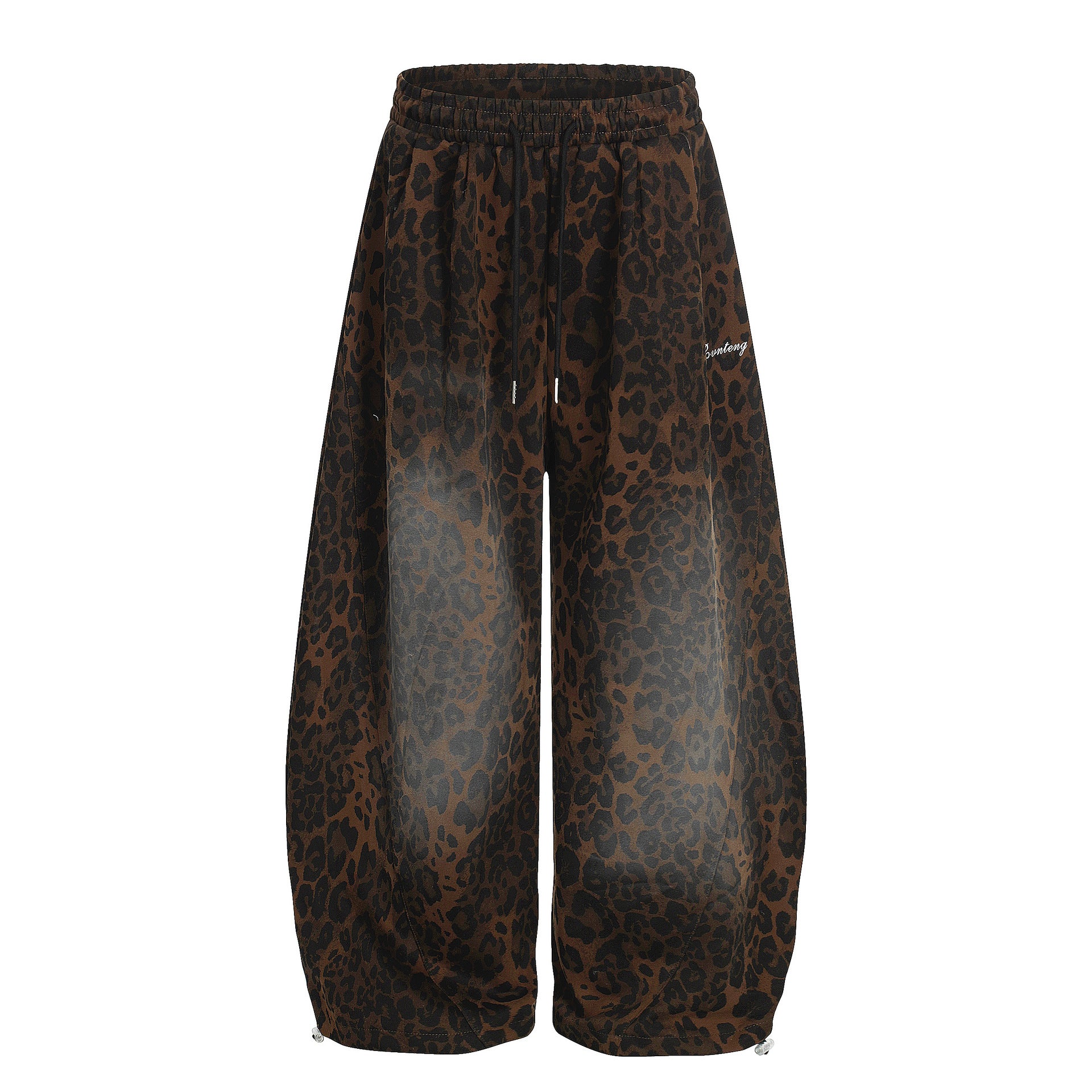 Zwoyren Leopard Print Wide Leg Sweatpants