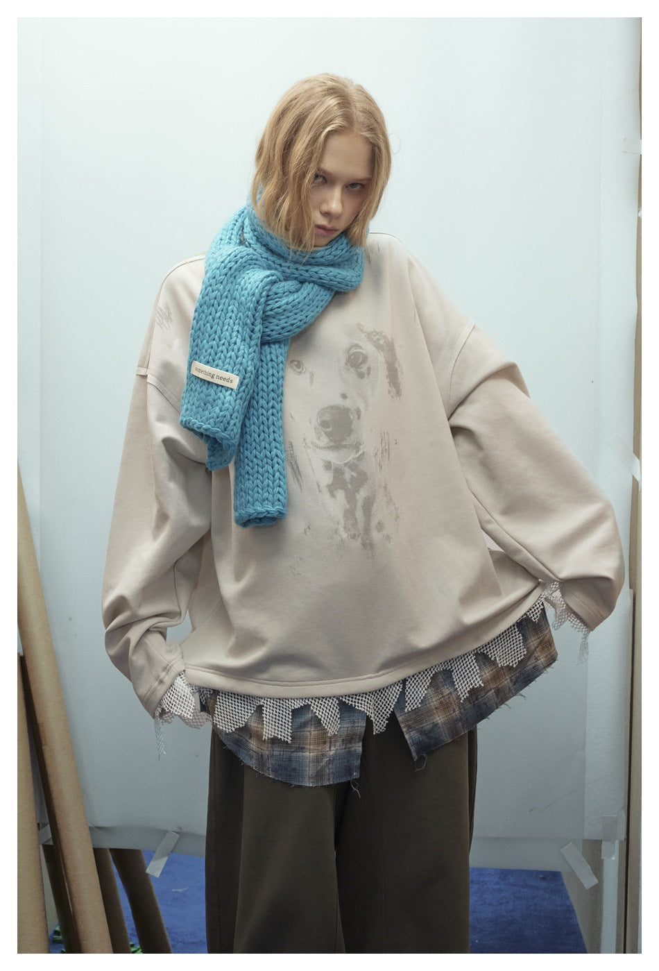 Zwoyren Layered Dog Graphic Sweatshirt