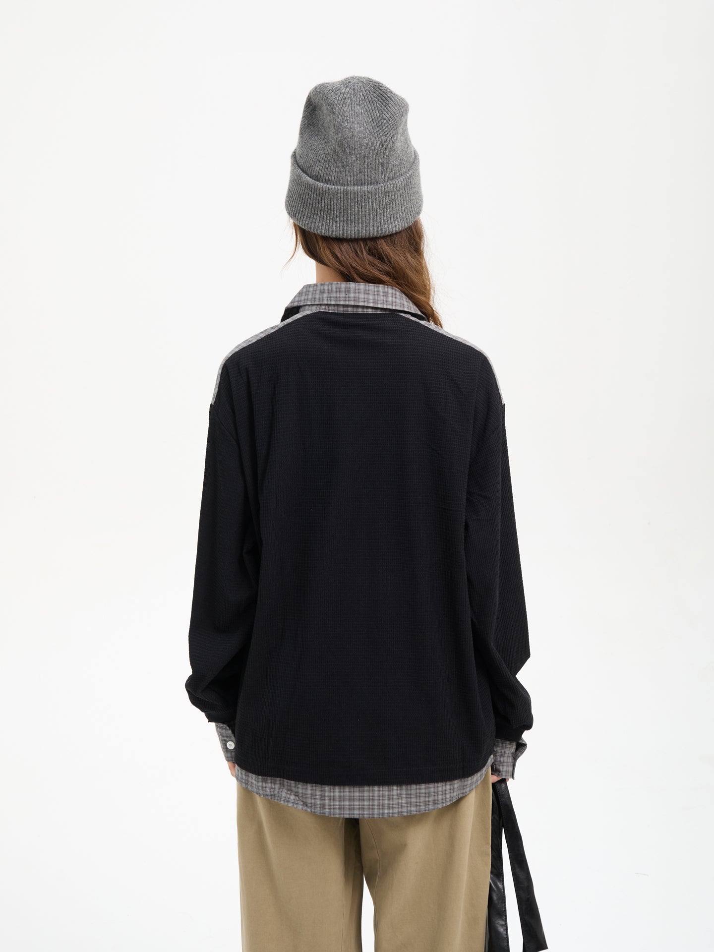 Zwoyren Faux Layered V-Neck Sweatshirt