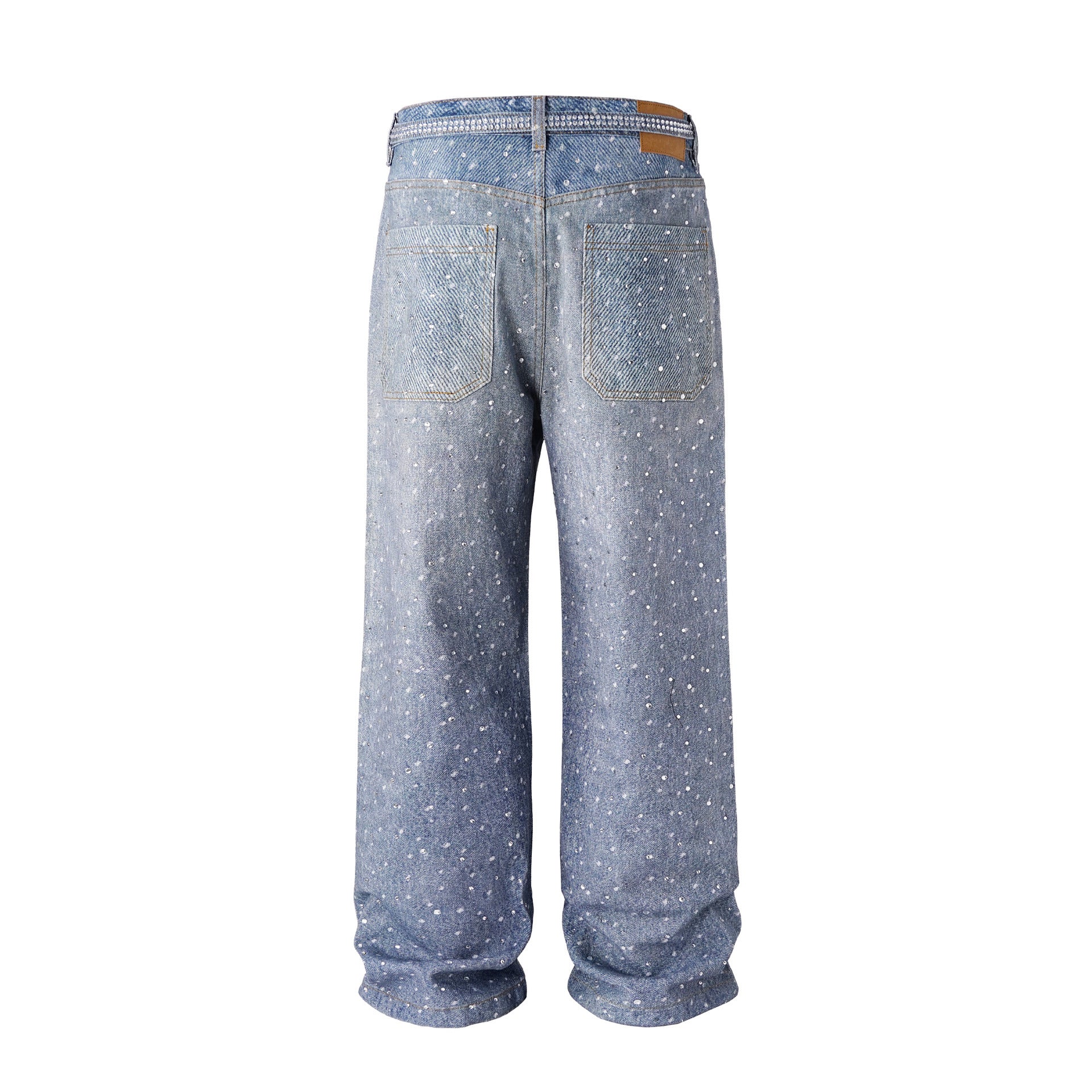 Zwoyren Rhinestone Baggy Jean