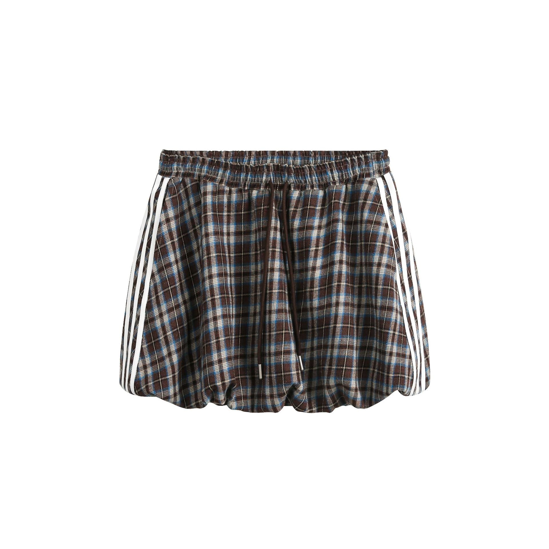 Zwoyren Checkered Pleated Skirt