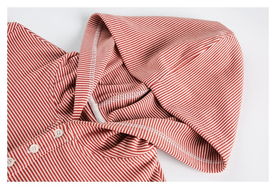 Zwoyren Henley Striped Hoodie Sweatshirt