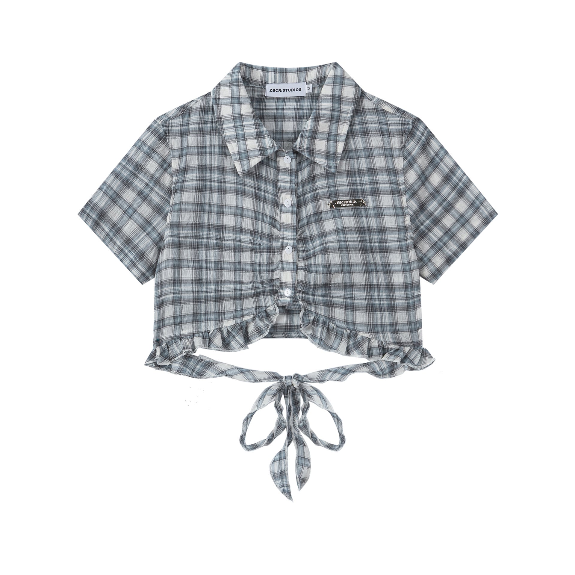 Zwoyren Wander Plaid Crop Shirt