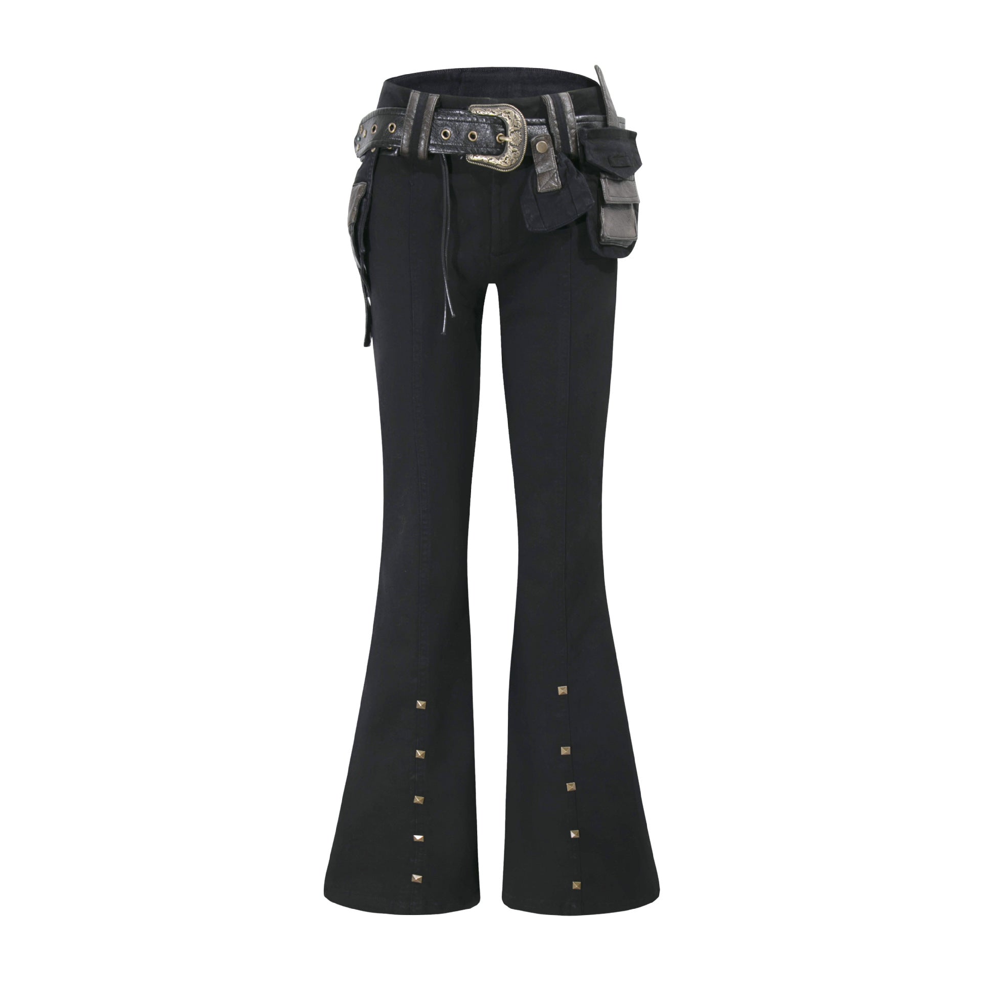 Zwoyren Rivet Flare Jeans