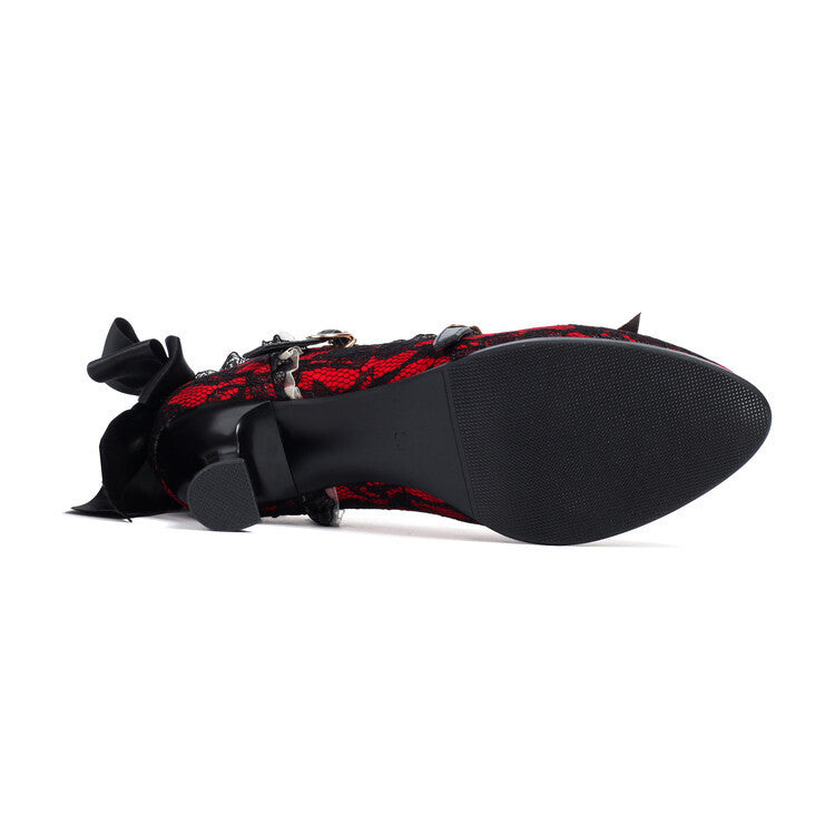 Zwoyren Lolita Princess Style Lace Heels