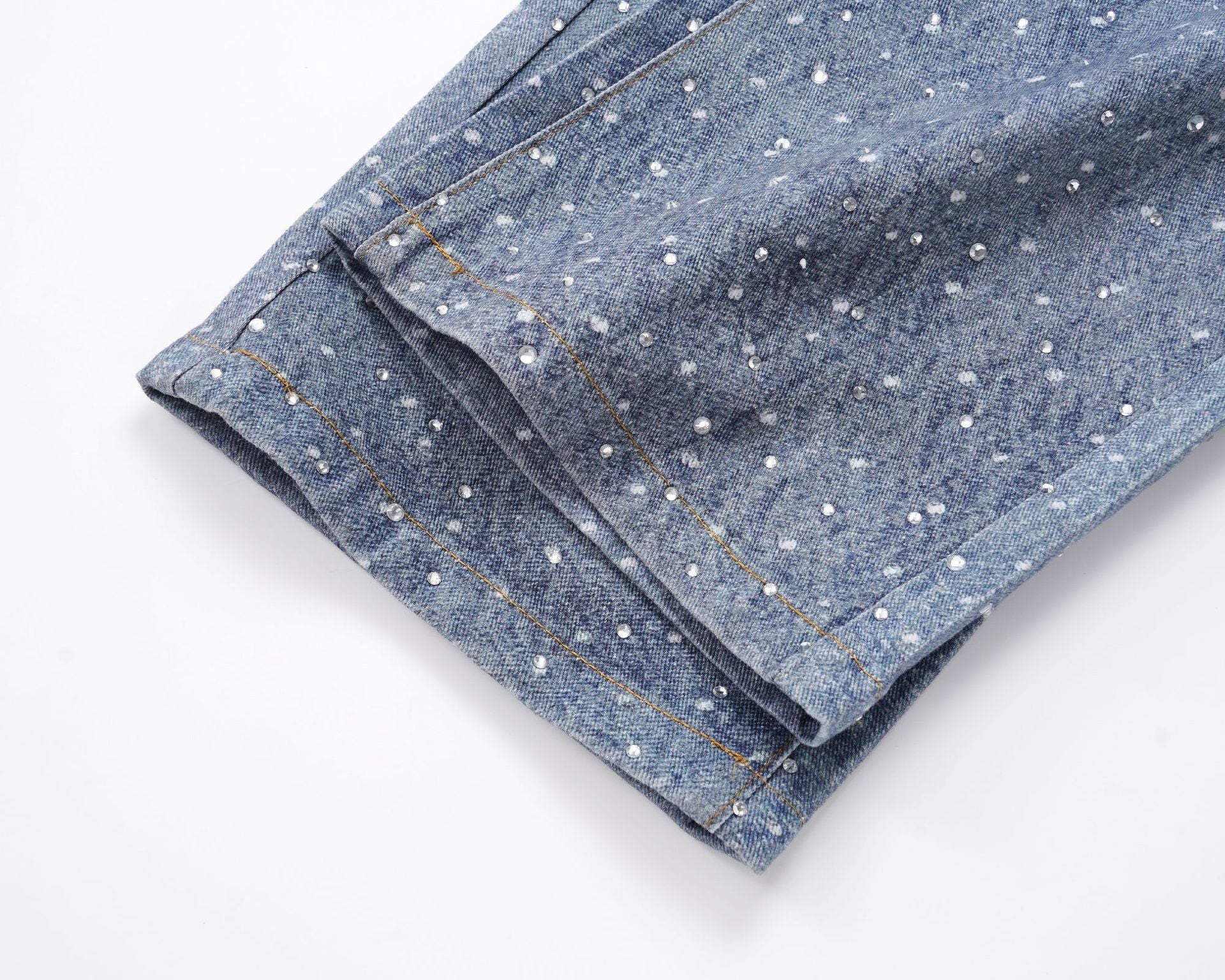 Zwoyren Rhinestone Baggy Jean
