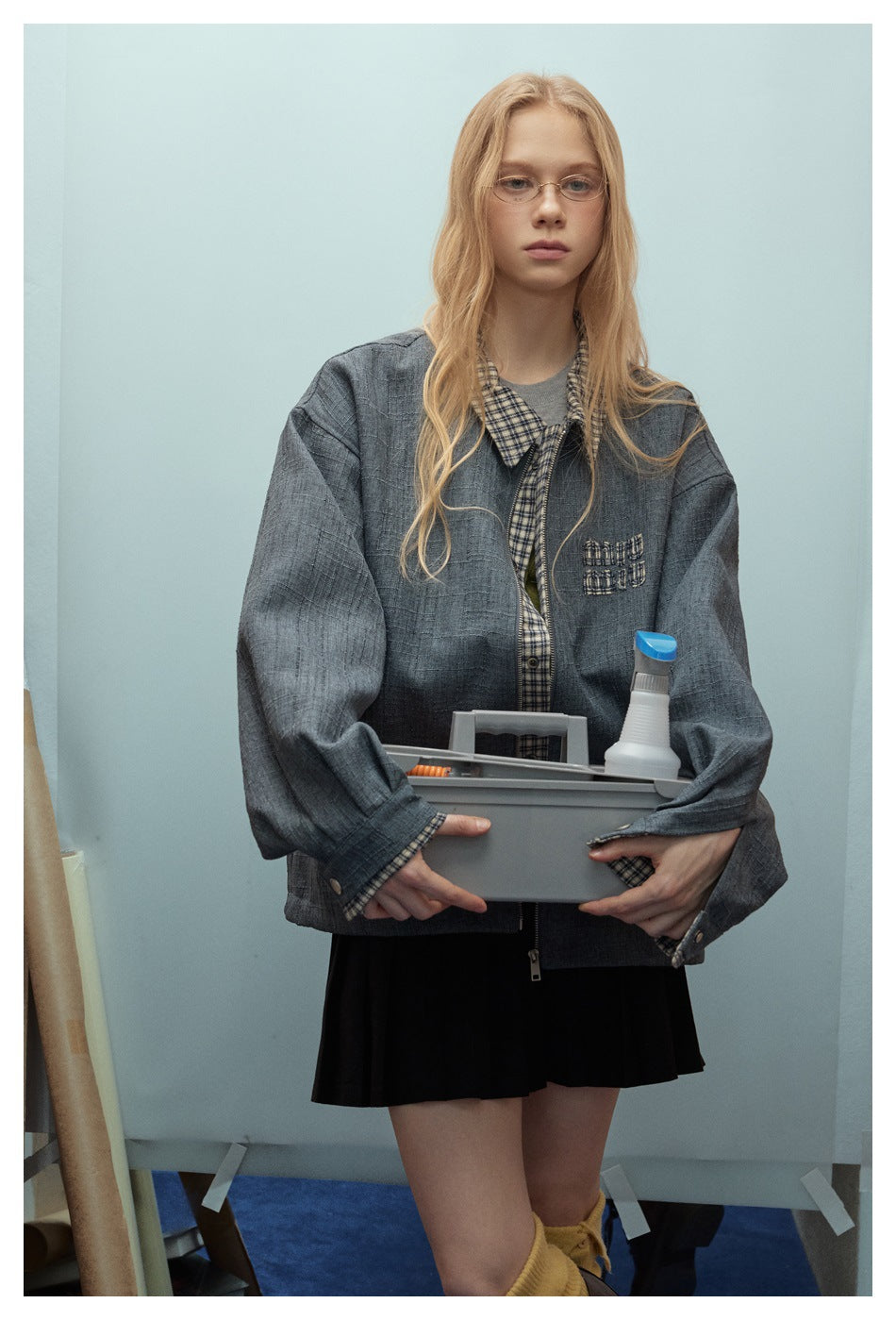 Zwoyren Plaid Collar Jacket
