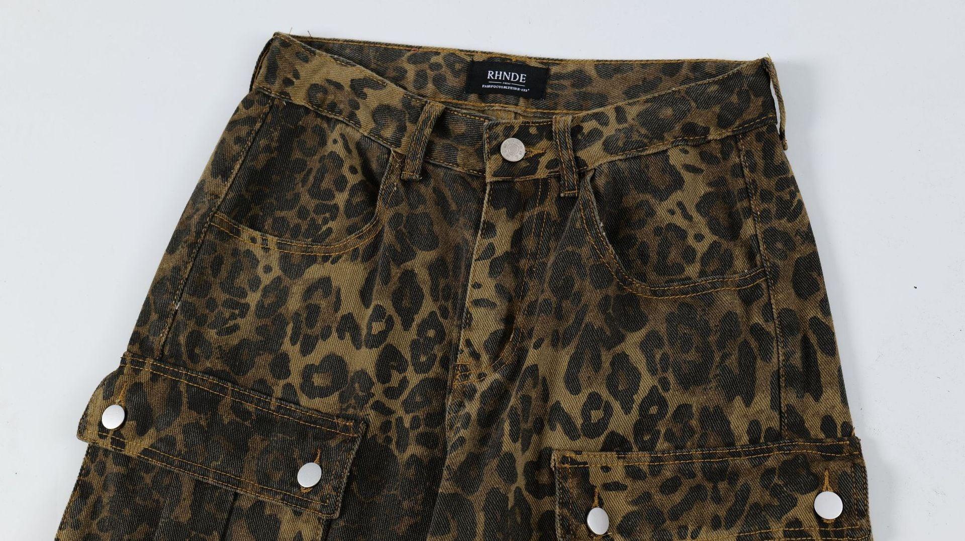 Zwoyren Leopard Print Cargo Pants