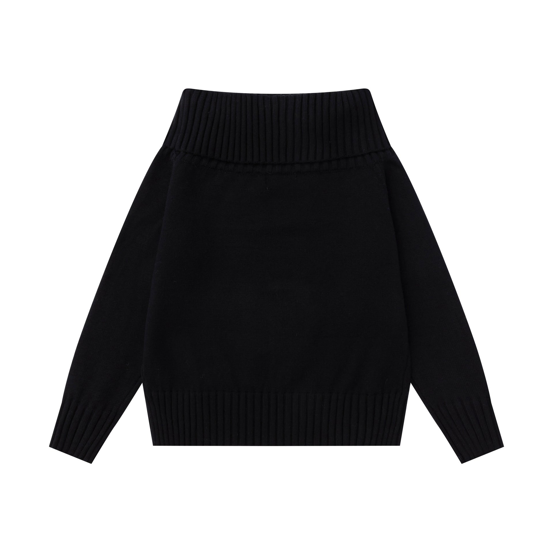Zwoyren Cat Print Cowl Neck Sweater