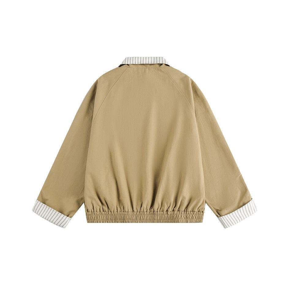 Zwoyren Reversible Striped Collar Jacket