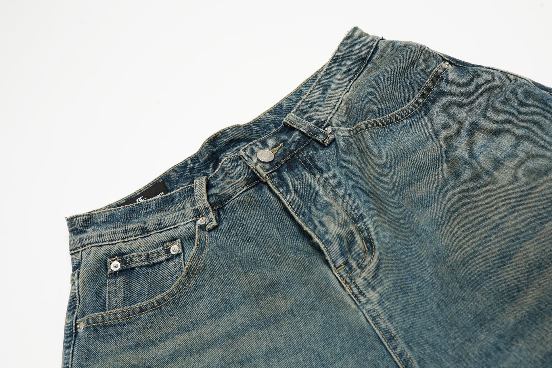 Zwoyren Camouflage Patchwork Denim Shorts