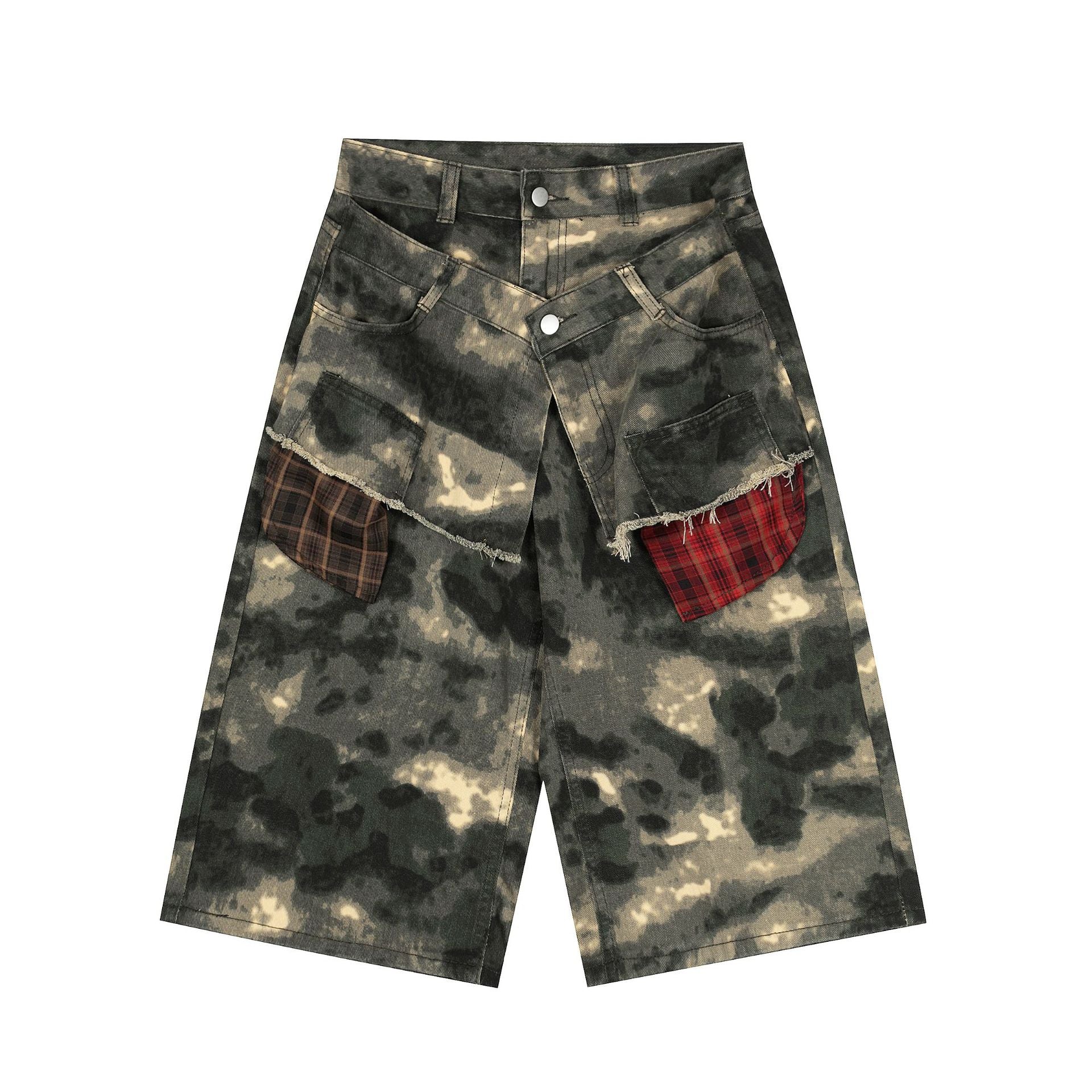 Zwoyren Double Waist Camouflage Longline Jorts