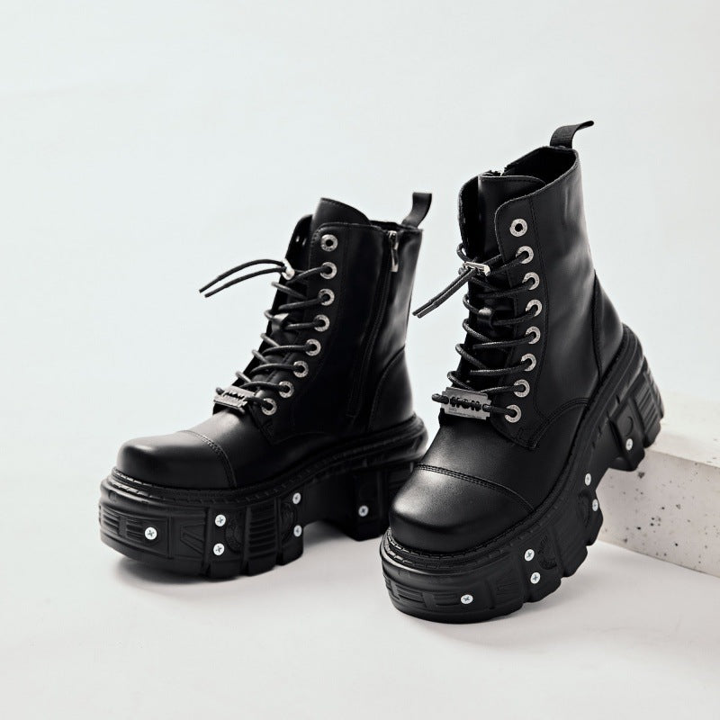 Black Chunky Platform Boots