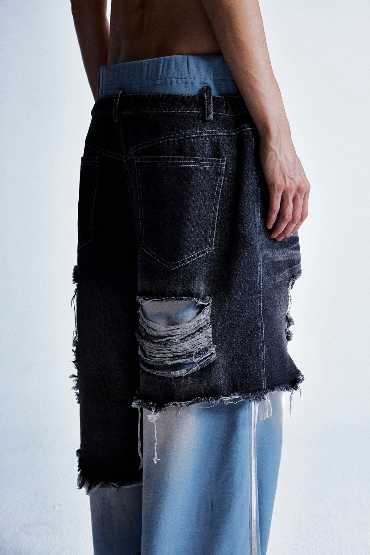 Zwoyren Double Waist Two Layer Baggy Sweatpants