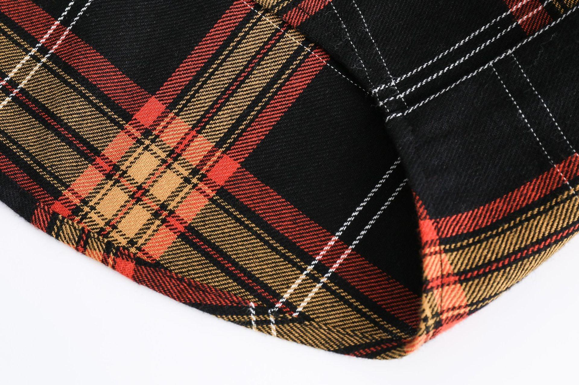 Print Letter Plaid Shirts