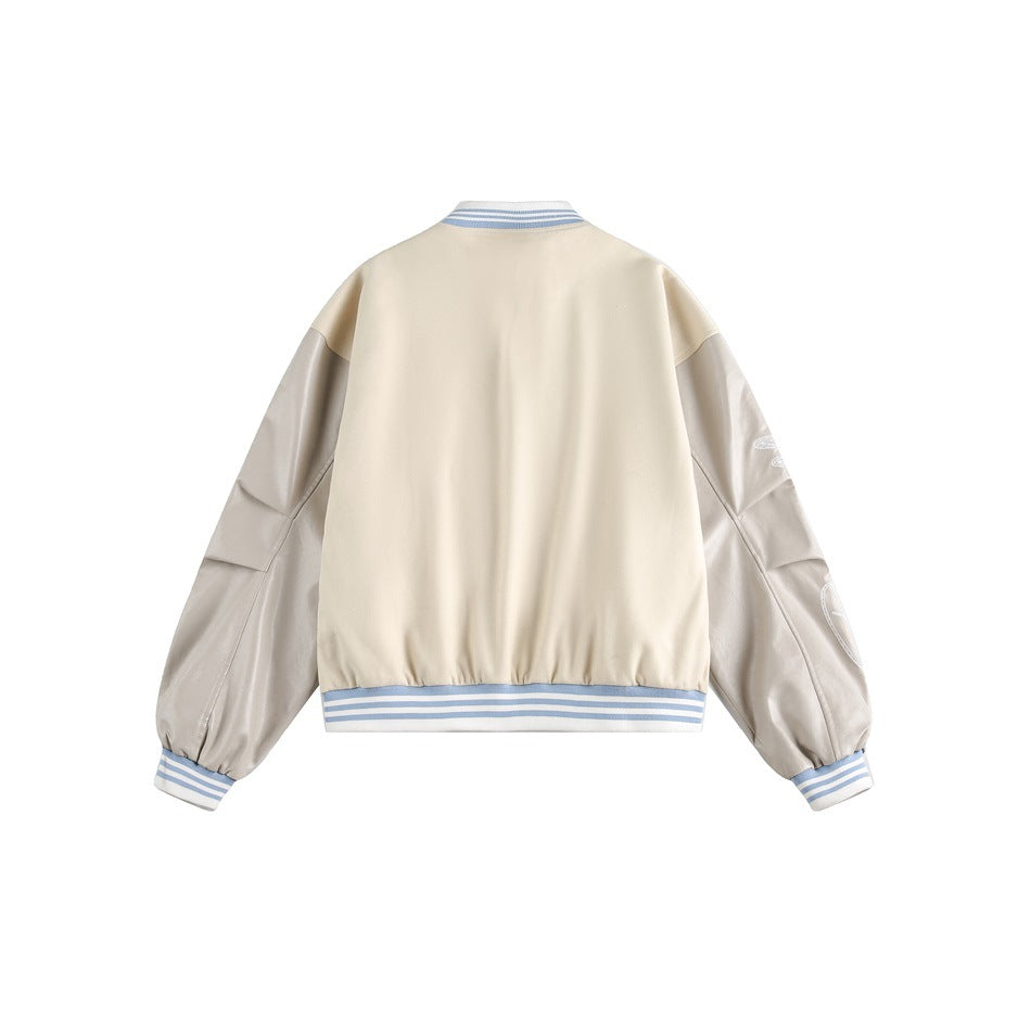 Zwoyren Seashell Graphic Varsity Jacket