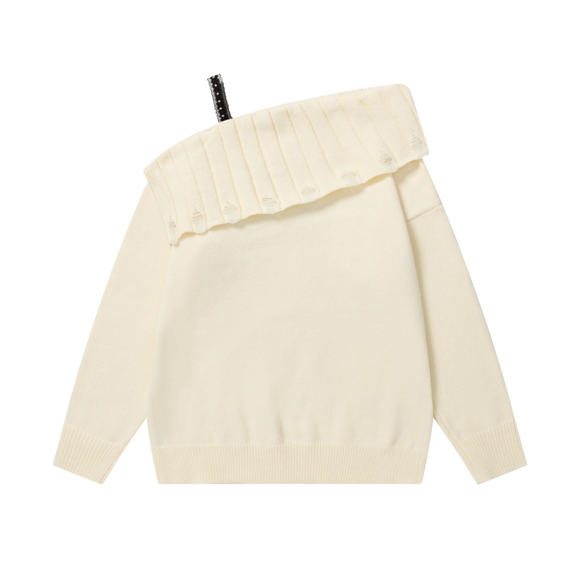 Zwoyren One-Shoulder Knit Sweater