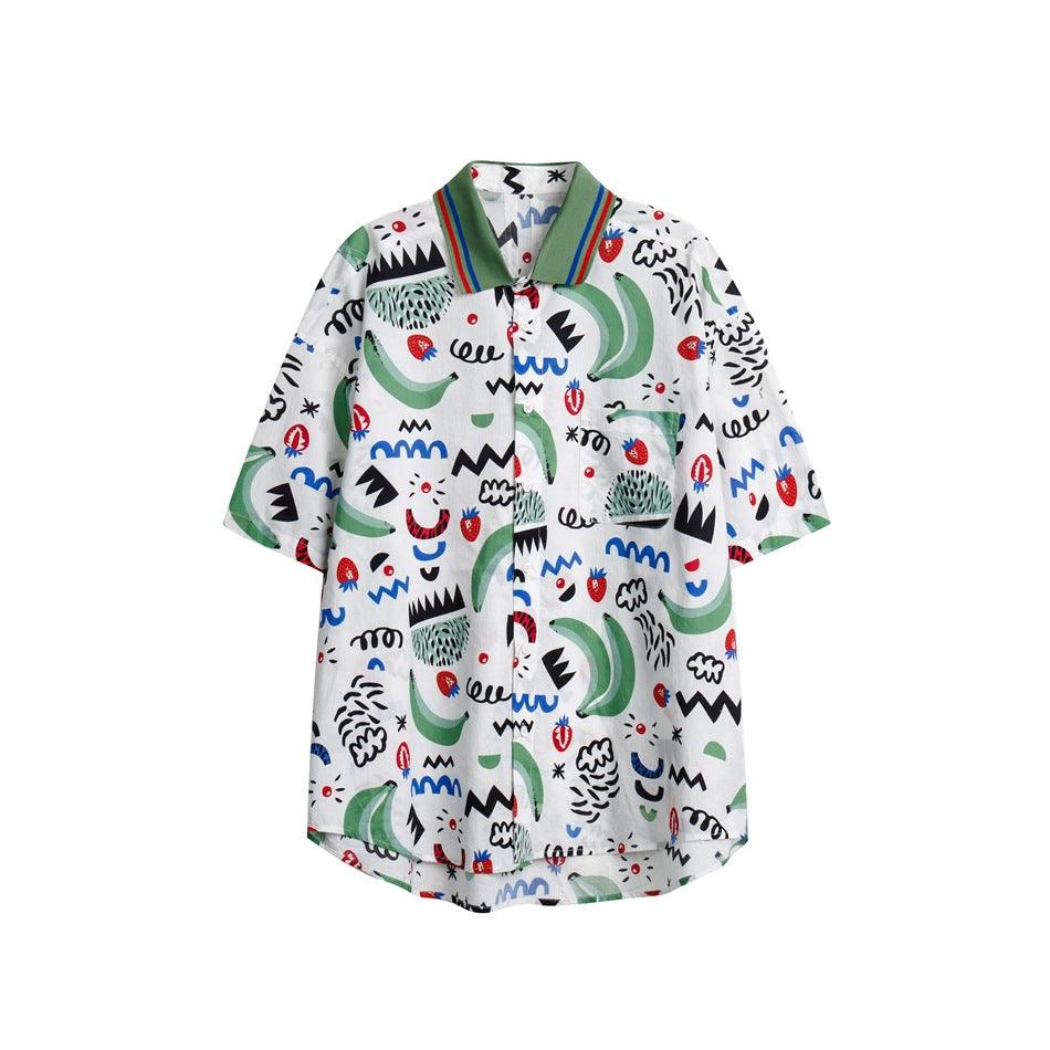 Korean Style Printed Casual Shirt