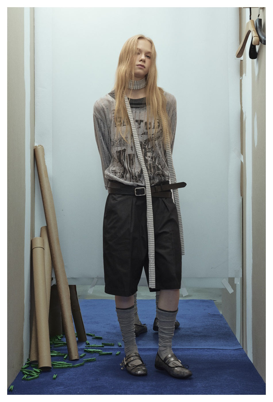 Zwoyren Striped Contrast Long Sleeve Tee