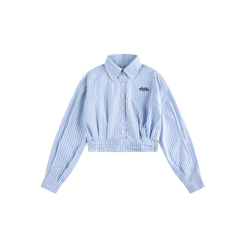 Zwoyren Cropped Striped Shirt