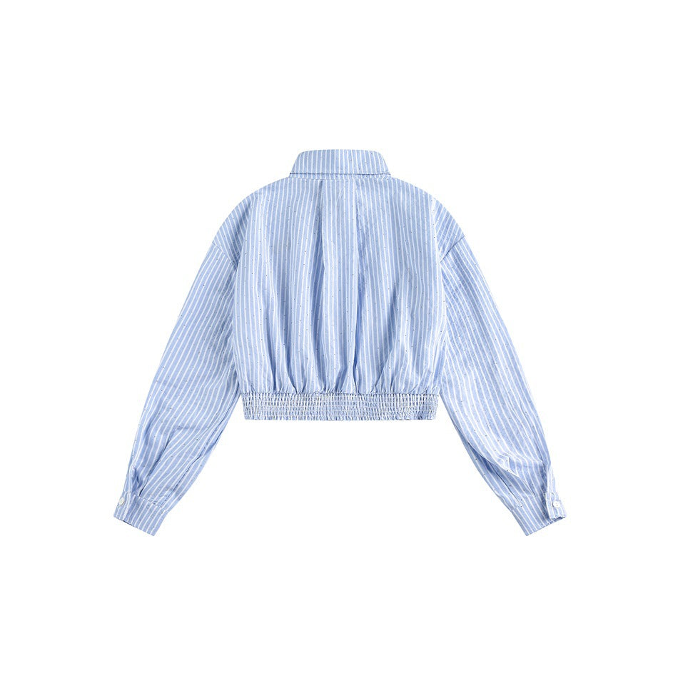 Zwoyren Cropped Striped Shirt