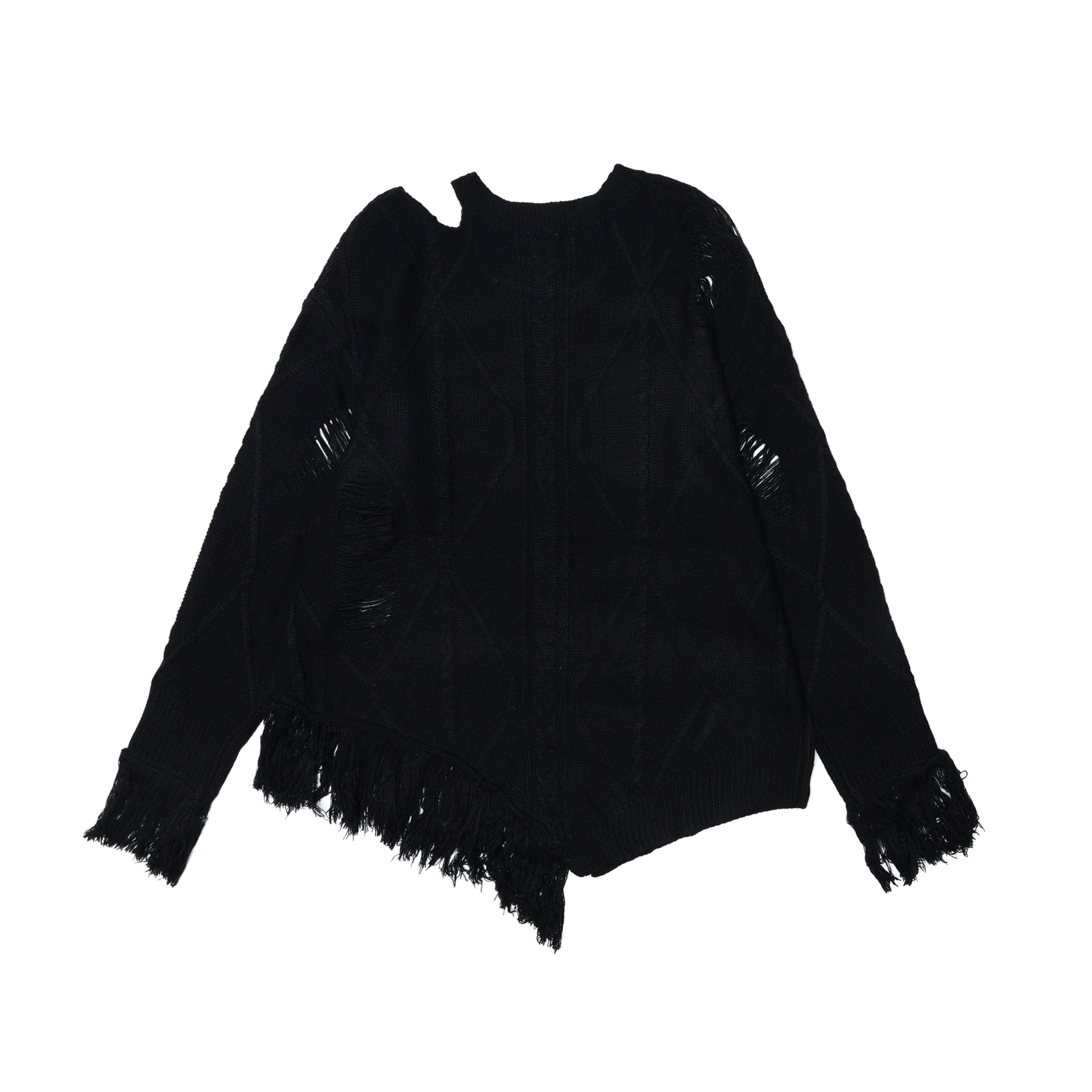 Zwoyren Butterfly Distressed Knit Sweater