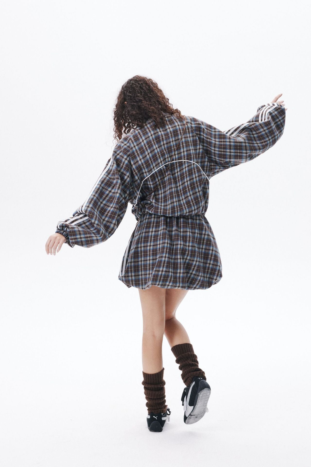 Zwoyren Checkered Zip-Up Jacket