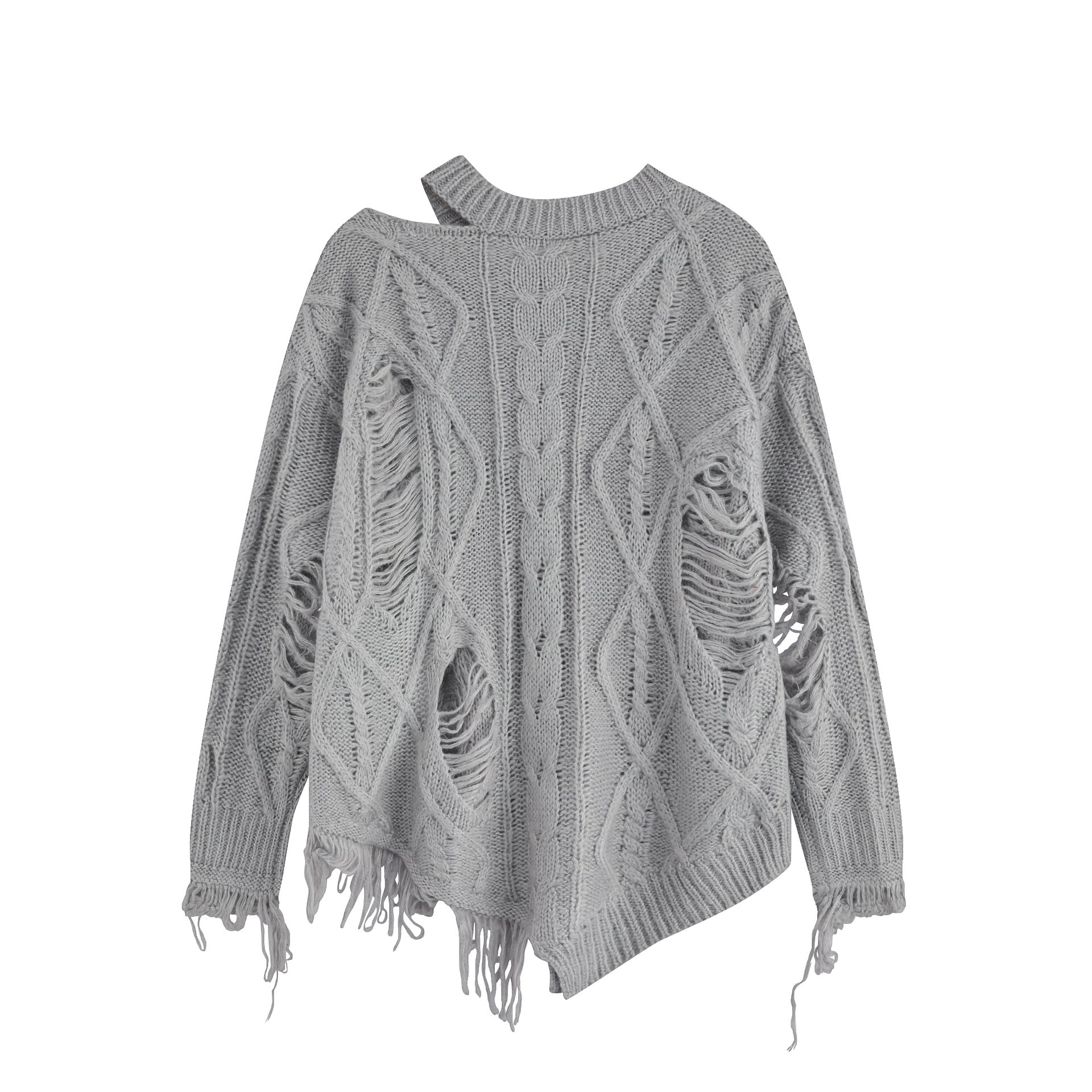 Zwoyren Acedemiz Distressed Knit Sweater