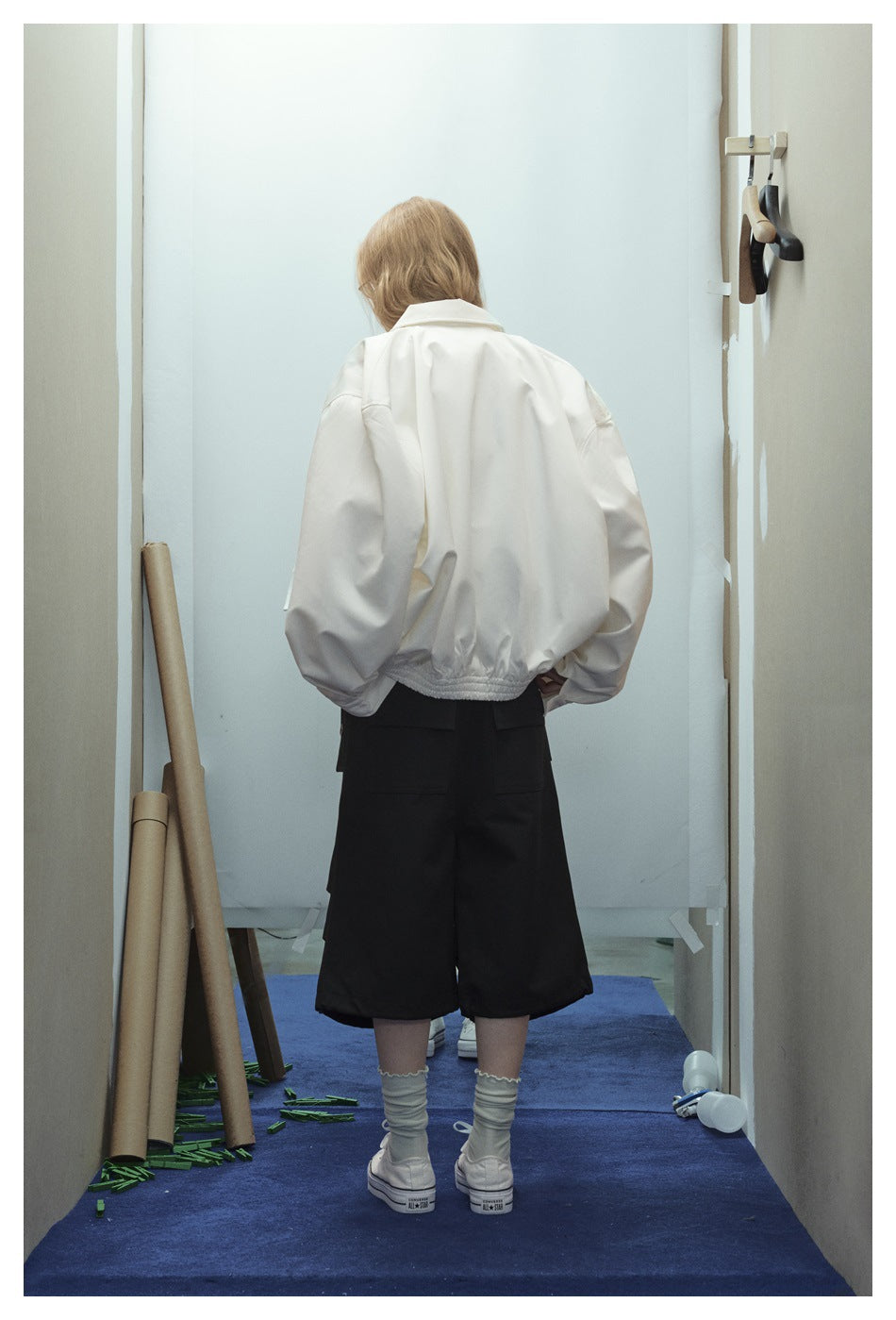 Zwoyren Oversized White Bomber Jacket