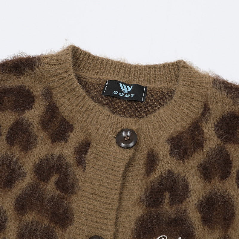 Zwoyren Leopard Print Cardigan