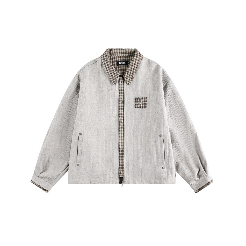Zwoyren Plaid Collar Jacket