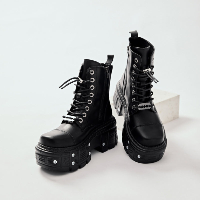 Black Chunky Platform Boots