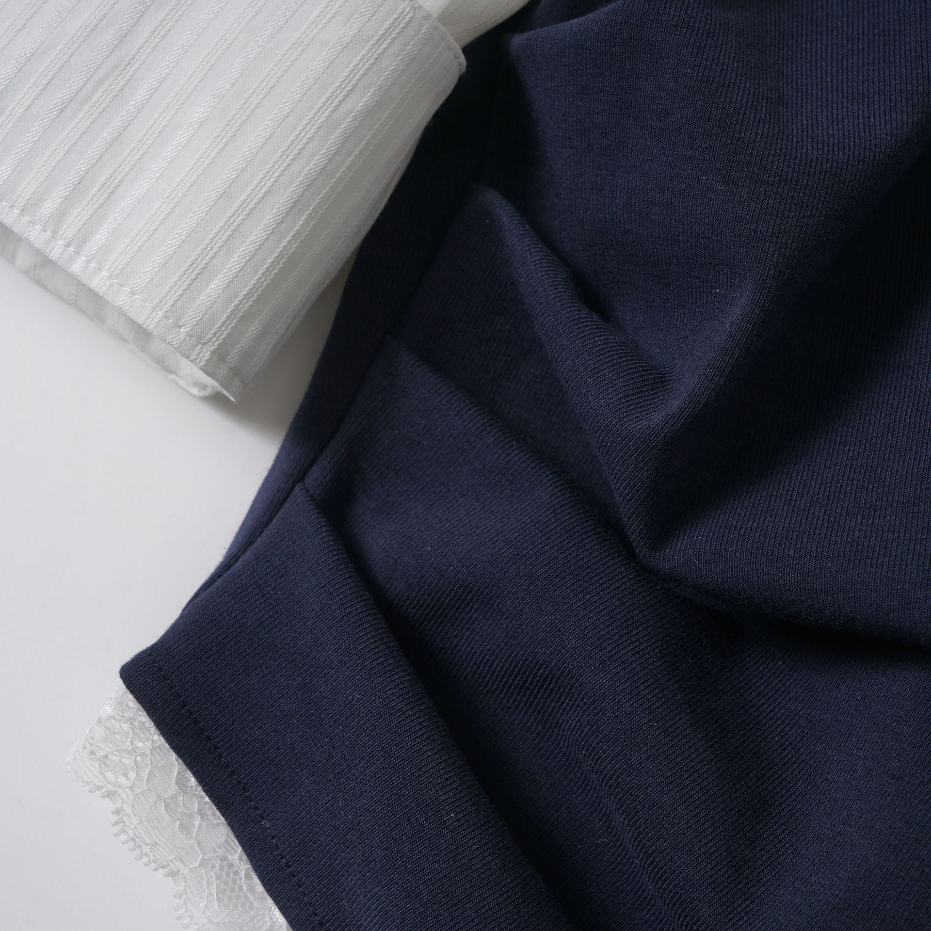 Zwoyren Varsity Layered Off-Shoulder Tee